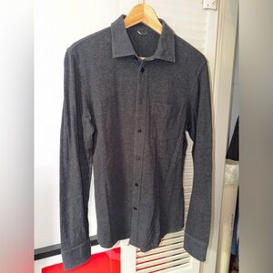 Kit and Ace Charcoal Gray Button Down